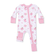 Bamboo Zipper Romper - Ribbon Ballerinas