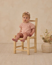 Pointelle Knit Romper - Melon