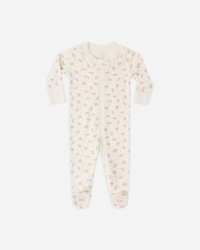 Zip Long Sleeve Footie - Flower Field