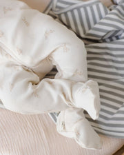 Zip Long Sleeve Footie - Bunnies