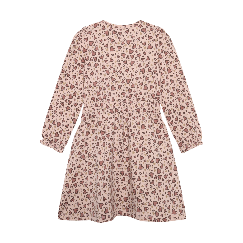 Long Sleeve Heart Dress - Cameo Rose