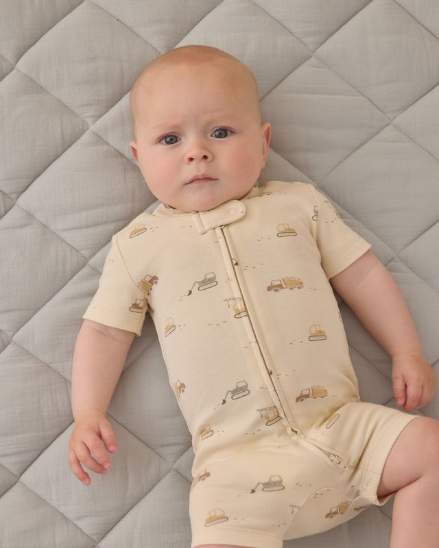 Zip Short Sleeve Sleeper - Construction Trucks