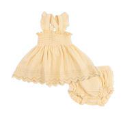 Smocked Top with Bloomer - Italian Straw