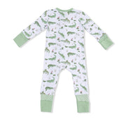 Bamboo Zipper Romper - Crayon Alligators