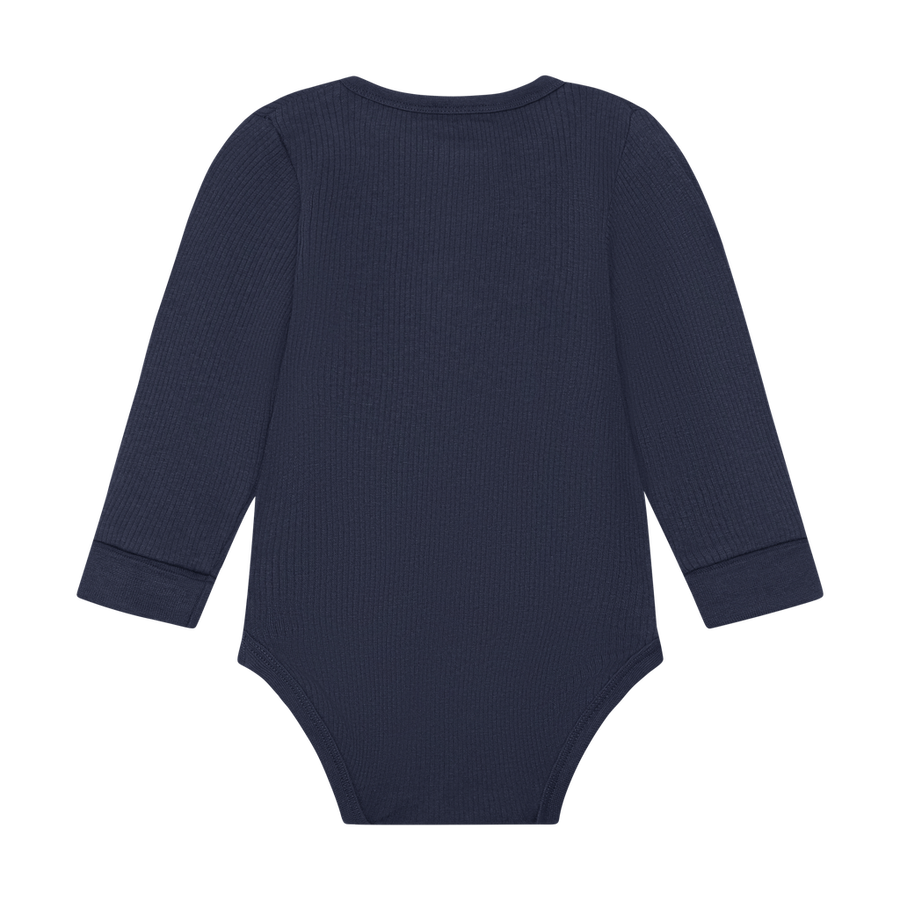 Long Sleeve Ribbed Bodysuit - Dark Sapphire