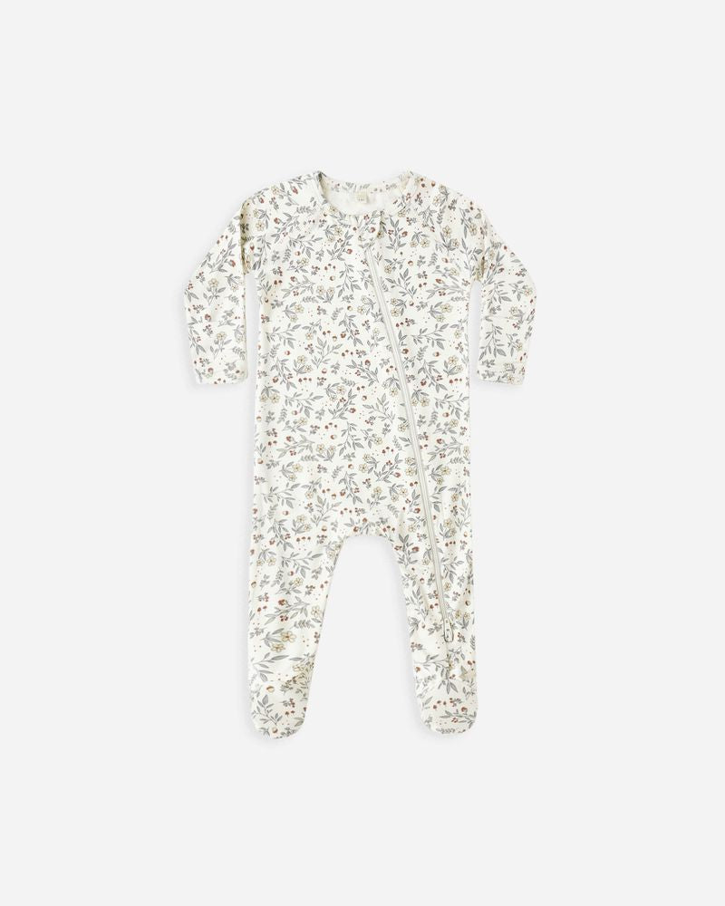 Bamboo Zip Footie - Woodland