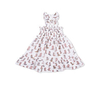 Smocked Ruffle Sundress with Bloomer - Cowgirl Boots