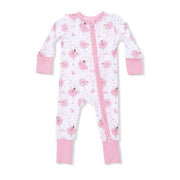 Bamboo Zipper Romper - Ribbon Ballerinas