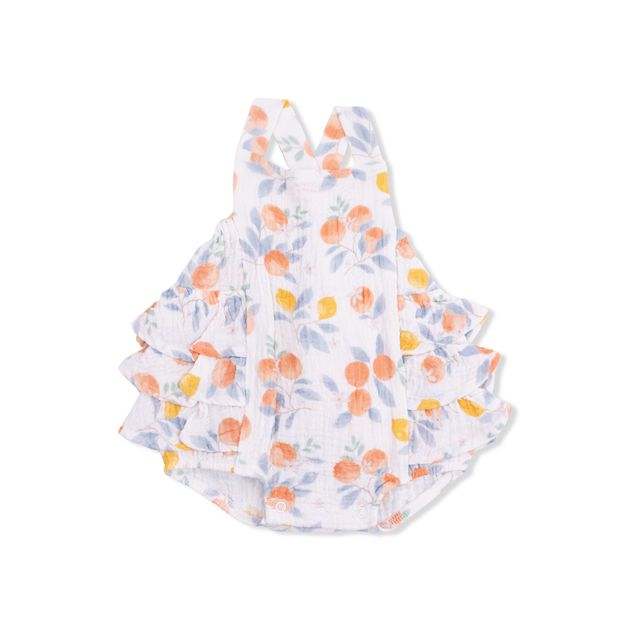 Ruffle Sunsuit - Citrus Floral