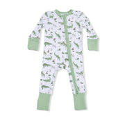 Bamboo Zipper Romper - Crayon Alligators