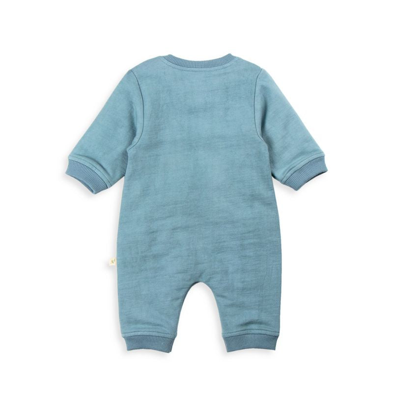 French Terry Chunky Coverall - Mineral/Sheep Applique