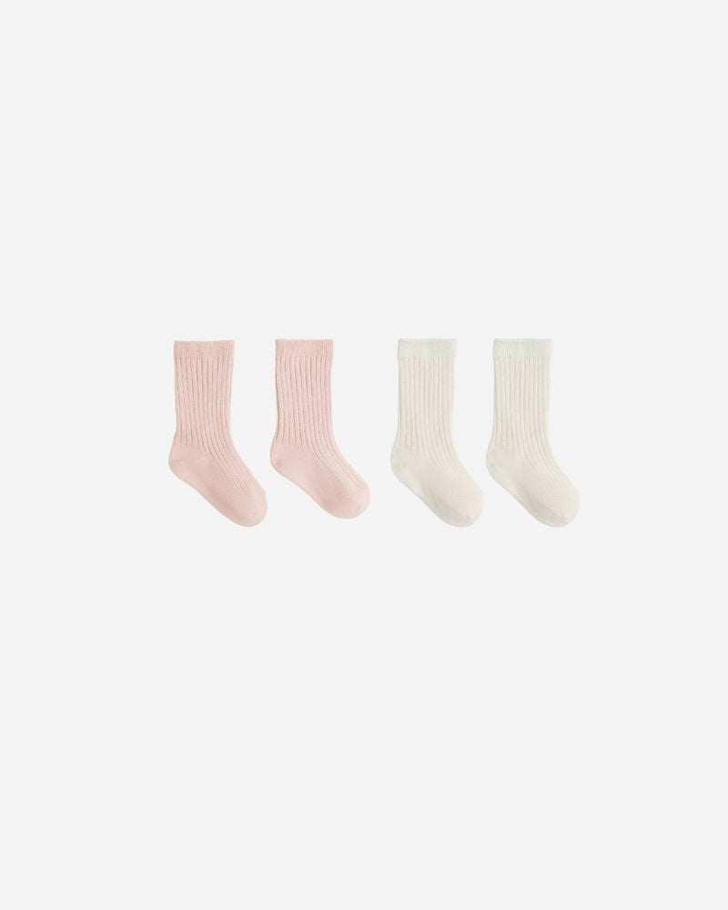 Socks Set - Natural, Rose