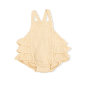 Ruffle Sunsuit - Italian Straw