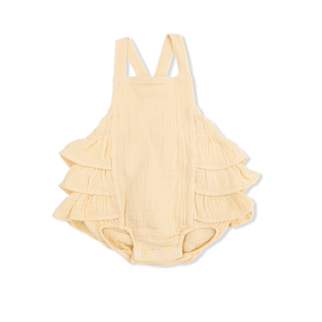 Ruffle Sunsuit - Italian Straw