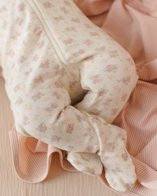 Zip Long Sleeve Footie - Flower Field