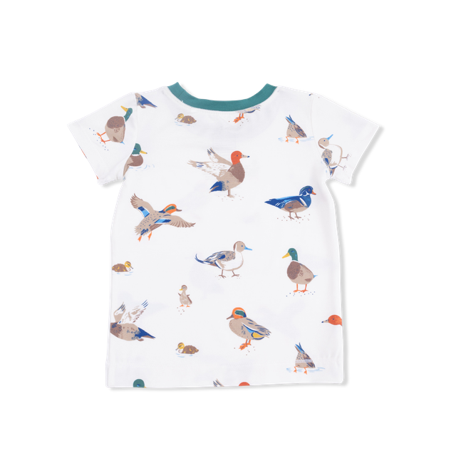 Short Sleeve Bamboo Loungewear Set - Ducks