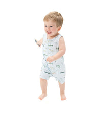 Sleeveless Shortie Romper - Fishing