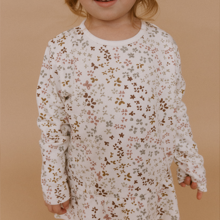 Organic Peplum Top & Legging Set - Garden
