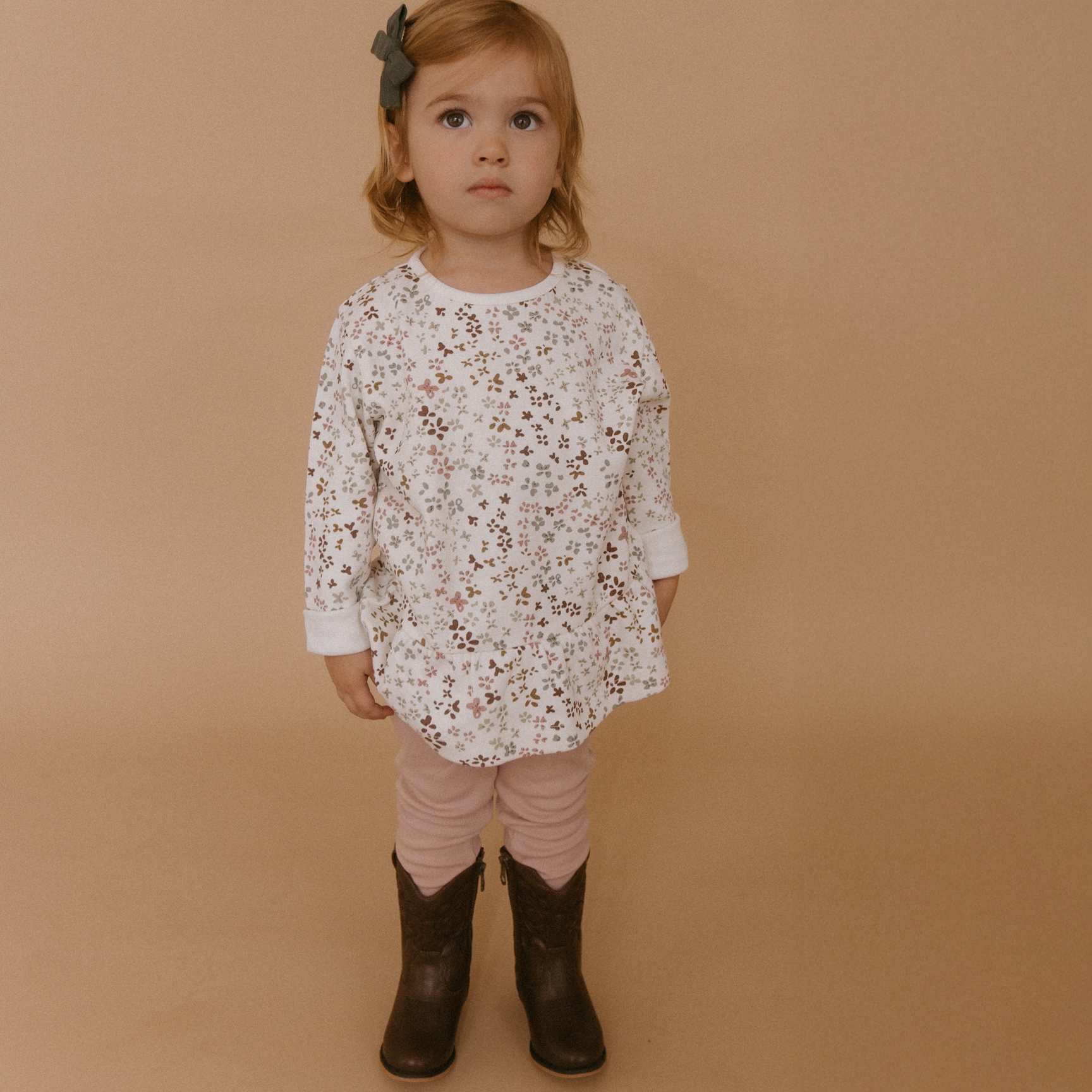 Organic Peplum Top & Legging Set - Garden