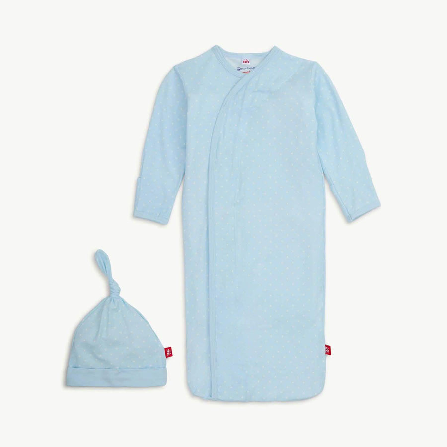 Modal Magnetic Gown & Hat - Blue Pin Dot