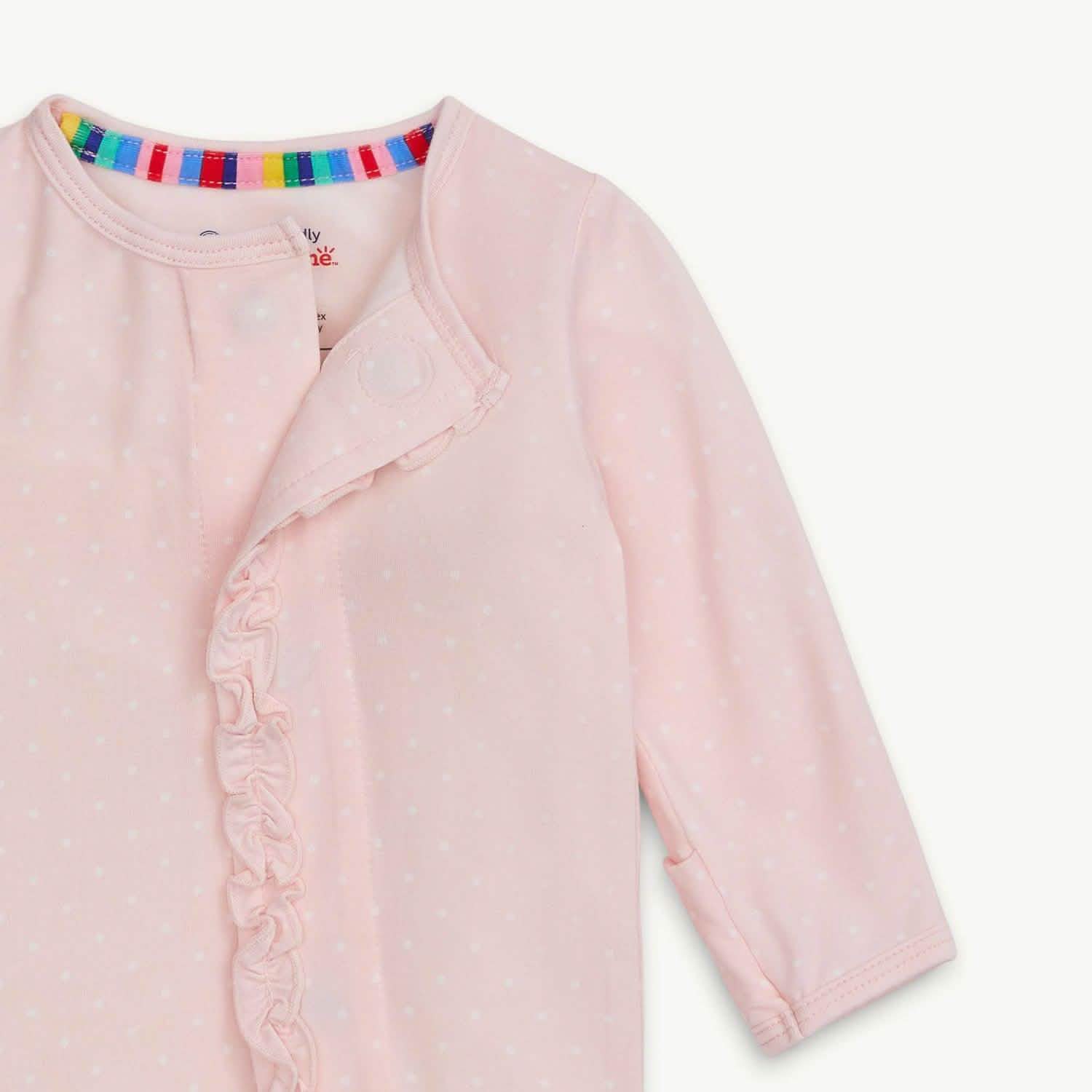 Modal Magnetic Footie - Pink Pin Dots