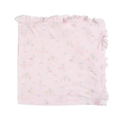 Ruffle Modal Baby Blanket - Pink Serene Safari