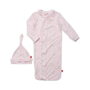 Modal Magnetic Ruffle Gown & Hat - Pink Serene Safari