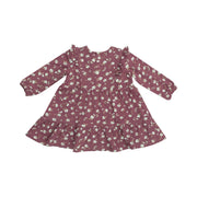 Ruffle Tiered Dress and Leggings - Plum Floral
