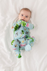 Ruffled Zippered Footie - Brayden