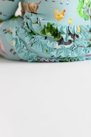 Ruffled Zippered Footie - Brayden