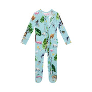 Ruffled Zippered Footie - Brayden
