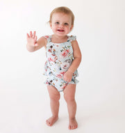 Ruffle Strap Bubble Romper - Melinda