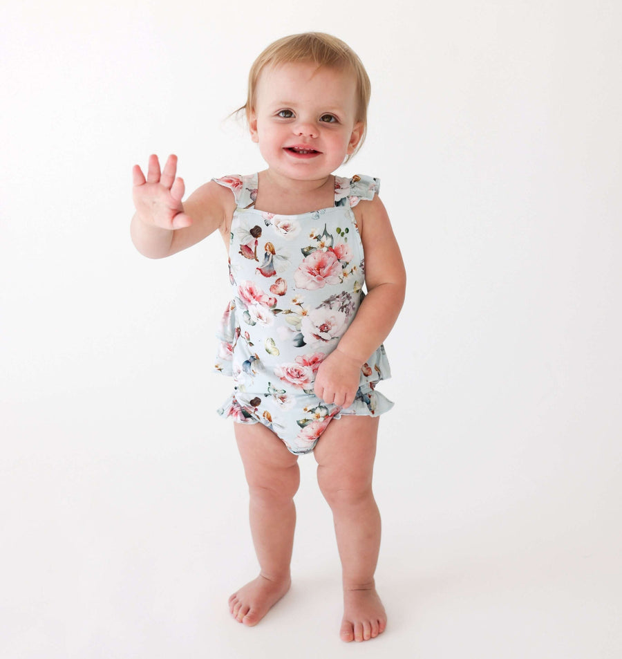 Ruffle Strap Bubble Romper - Melinda