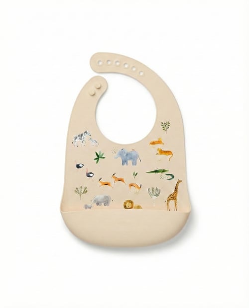 Printed Silicone Bib - Various Prints