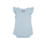 Flutter Sleeve Bodysuit - Surf Spray Pointelle