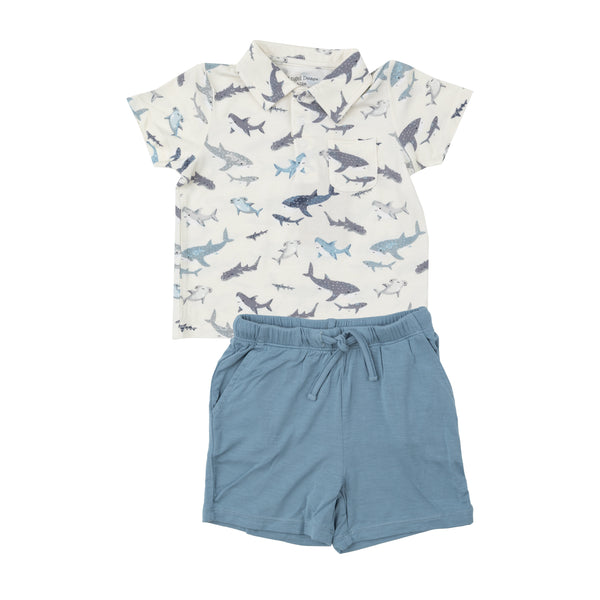 Polo Shirt & Short Set - Sharks