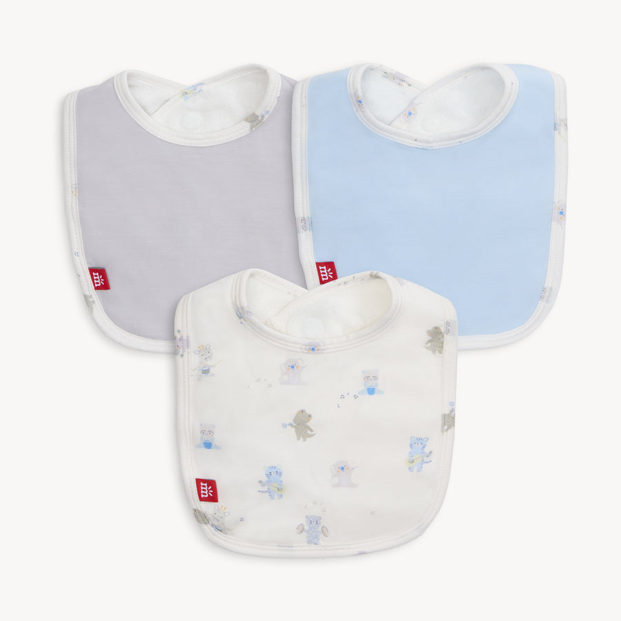 Modal Magnetic Bib Set - Blue baby Beats