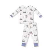 Long Sleeve Bamboo Loungewear Set - Zooming Golf Carts