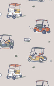 Long Sleeve Bamboo Loungewear Set - Zooming Golf Carts