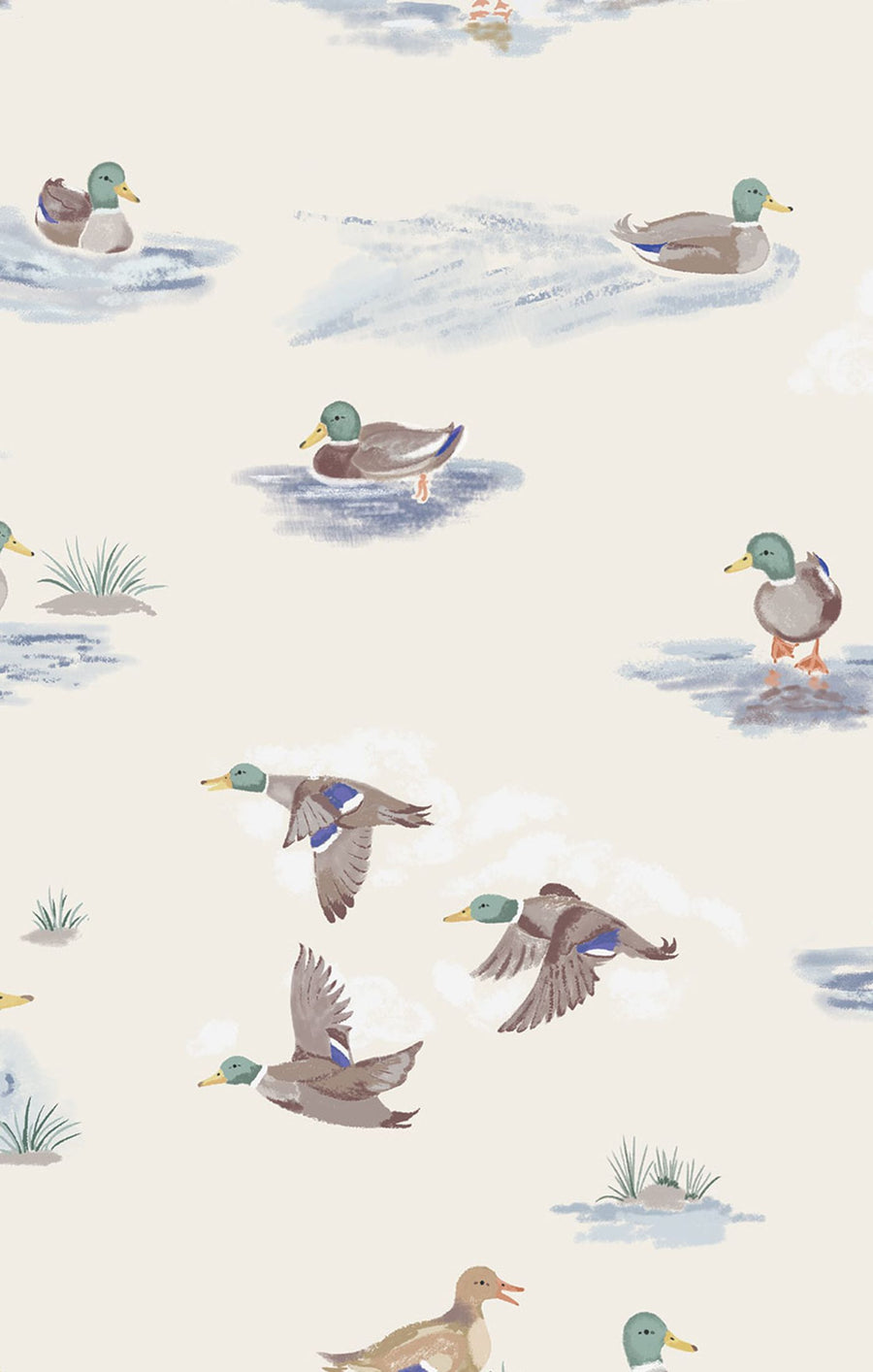 Bamboo Bandana Bib - Migrating Mallards