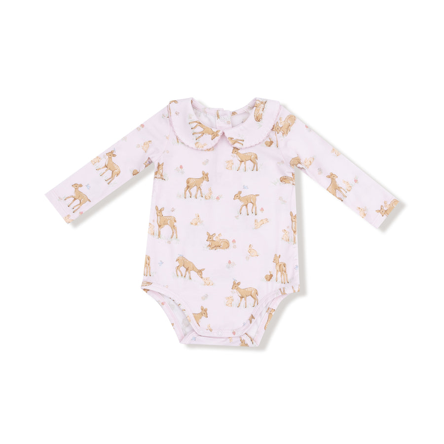 Peter Pan Collar Bodysuit - Little Fawn