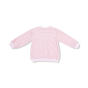 Long Sleeve Oversized Shirt with Wide Leg Pant - Velour Teddy Bear