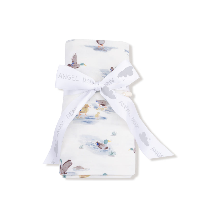Bamboo Swaddle Blanket - Migrating Mallards