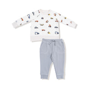 Ragland Henley and Jogger Set - Construction Vehicles