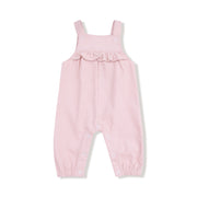 Yoke Ruffle Overalls - Cord Veiled Pink