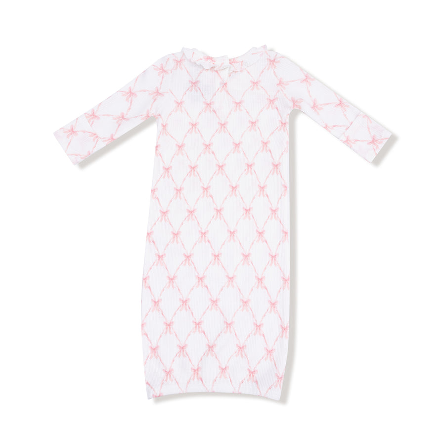 Kimono Gown - Ribbon Bow Trellis