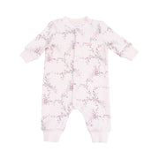 Baseball Collar Romper with Front Placket - Antoinette Floral