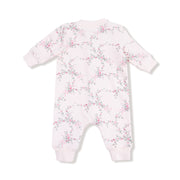 Baseball Collar Romper with Front Placket - Antoinette Floral