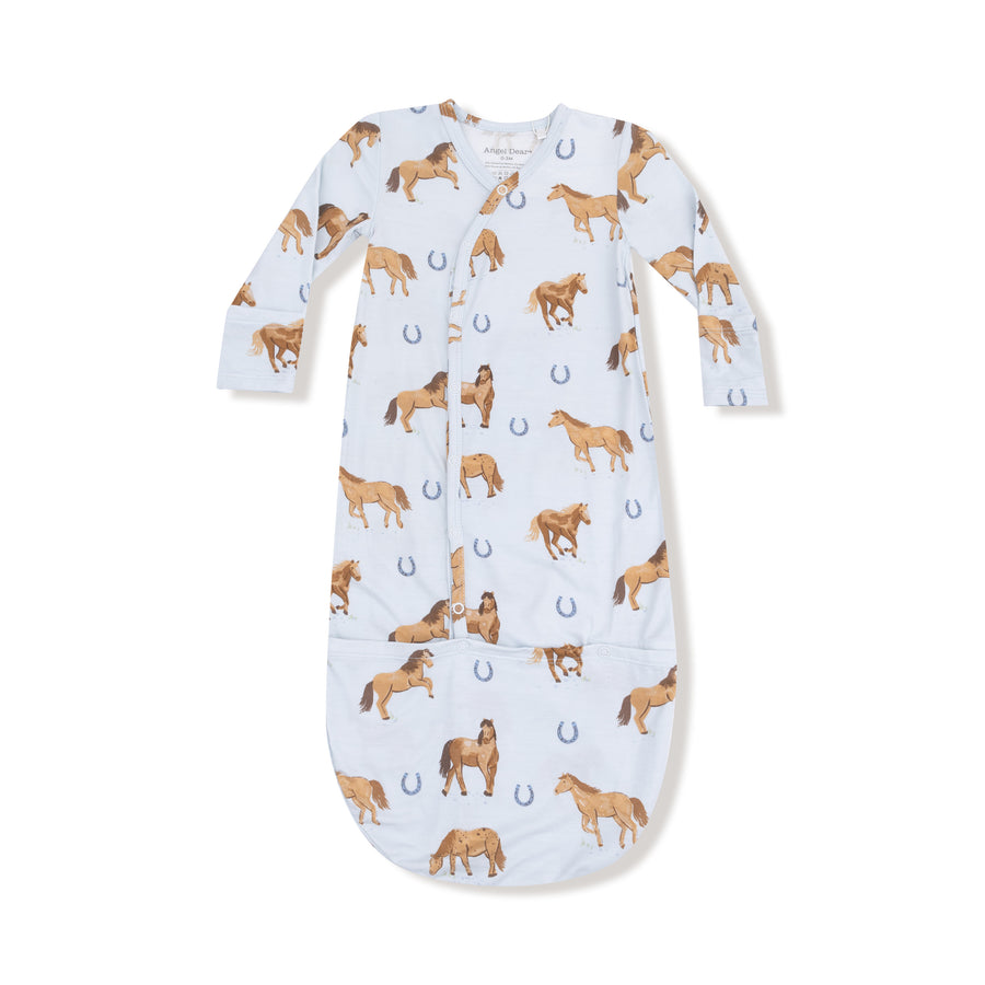 Bundle Gown - Horses - Blue