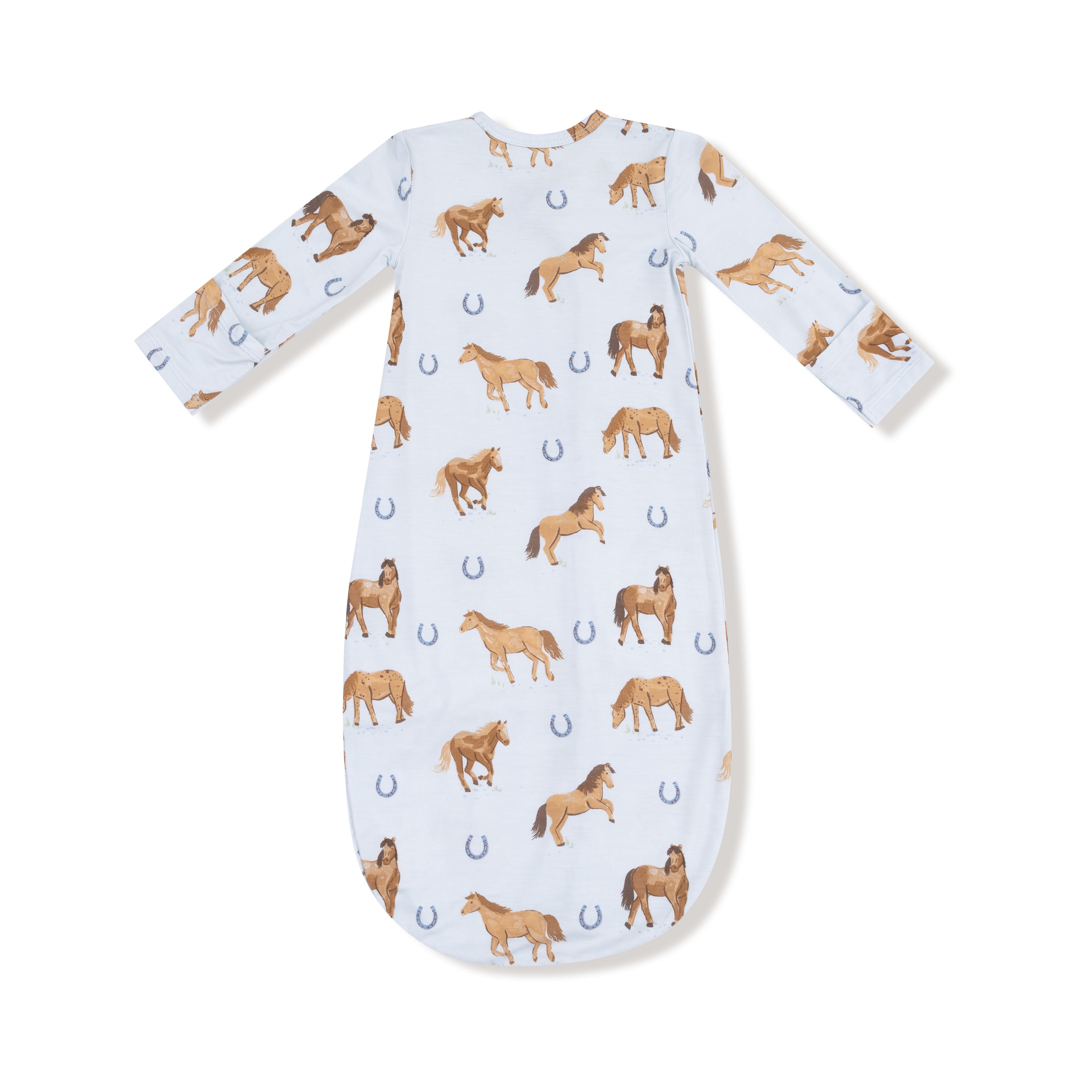 Bundle Gown - Horses - Blue